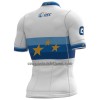 Maglia 2022 Groupama FDJ Campione Europeo Manica Corta Bianco Blu